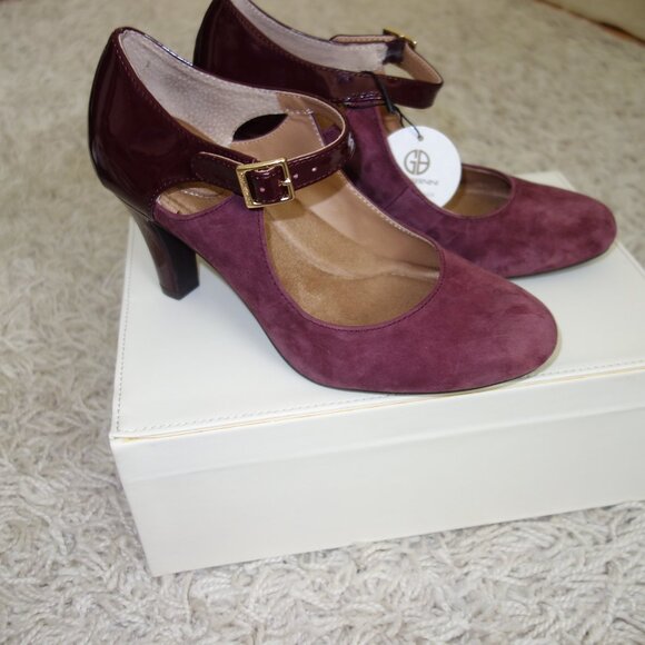GIANI BERNINI Velmah Memory Foam Mary Jane Pumps - Size 6M - Wine - Picture 7 of 14